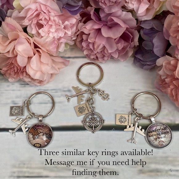 World Map Airplane Wanderlust Keychain - Picture 7 of 7